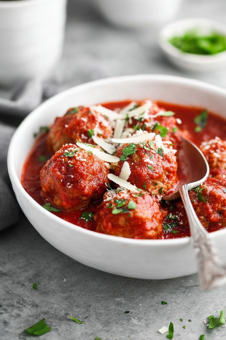 Italian Meatballs - Serving Suggestion