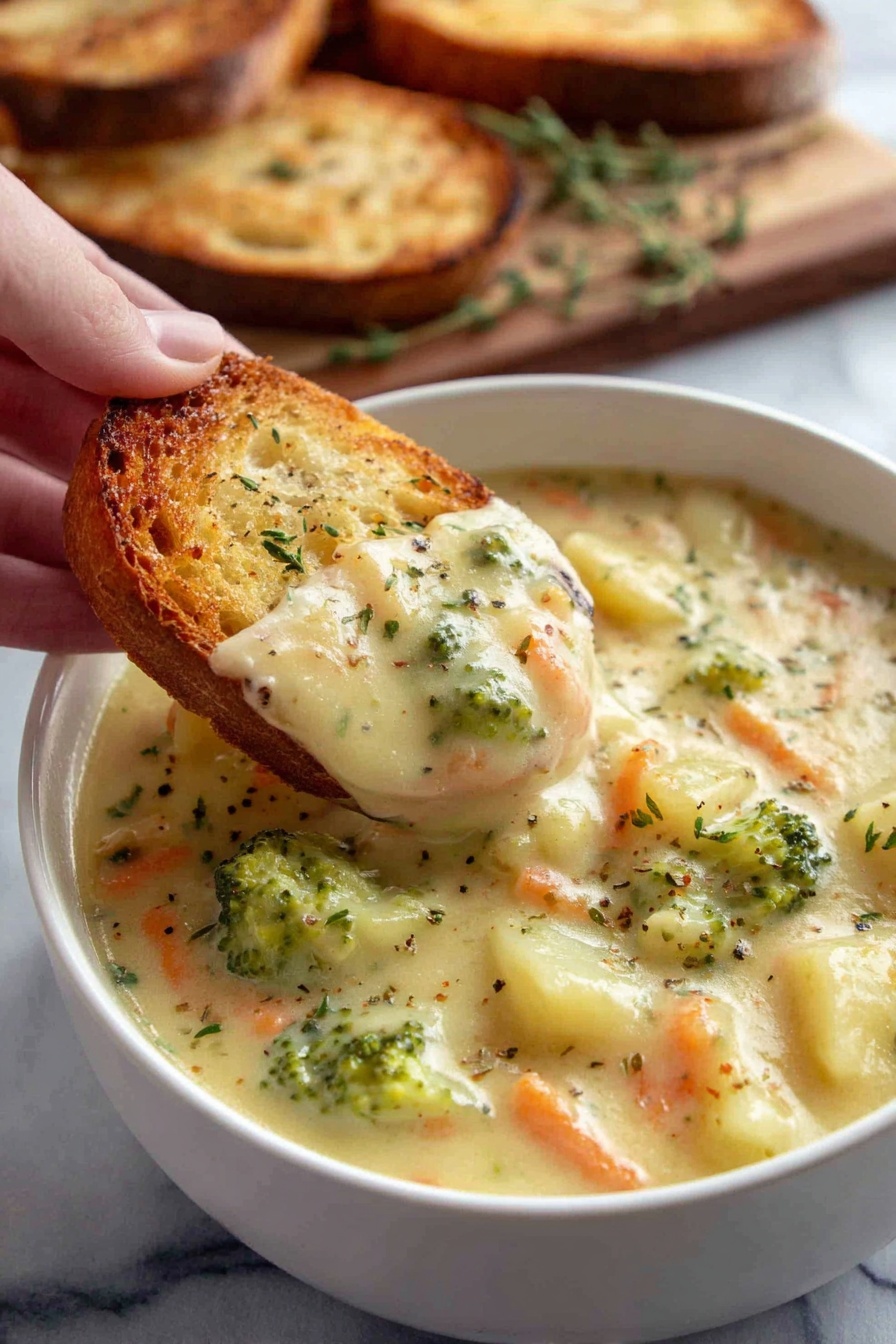 Broccoli Cheddar Gnocchi - Serving Suggestion