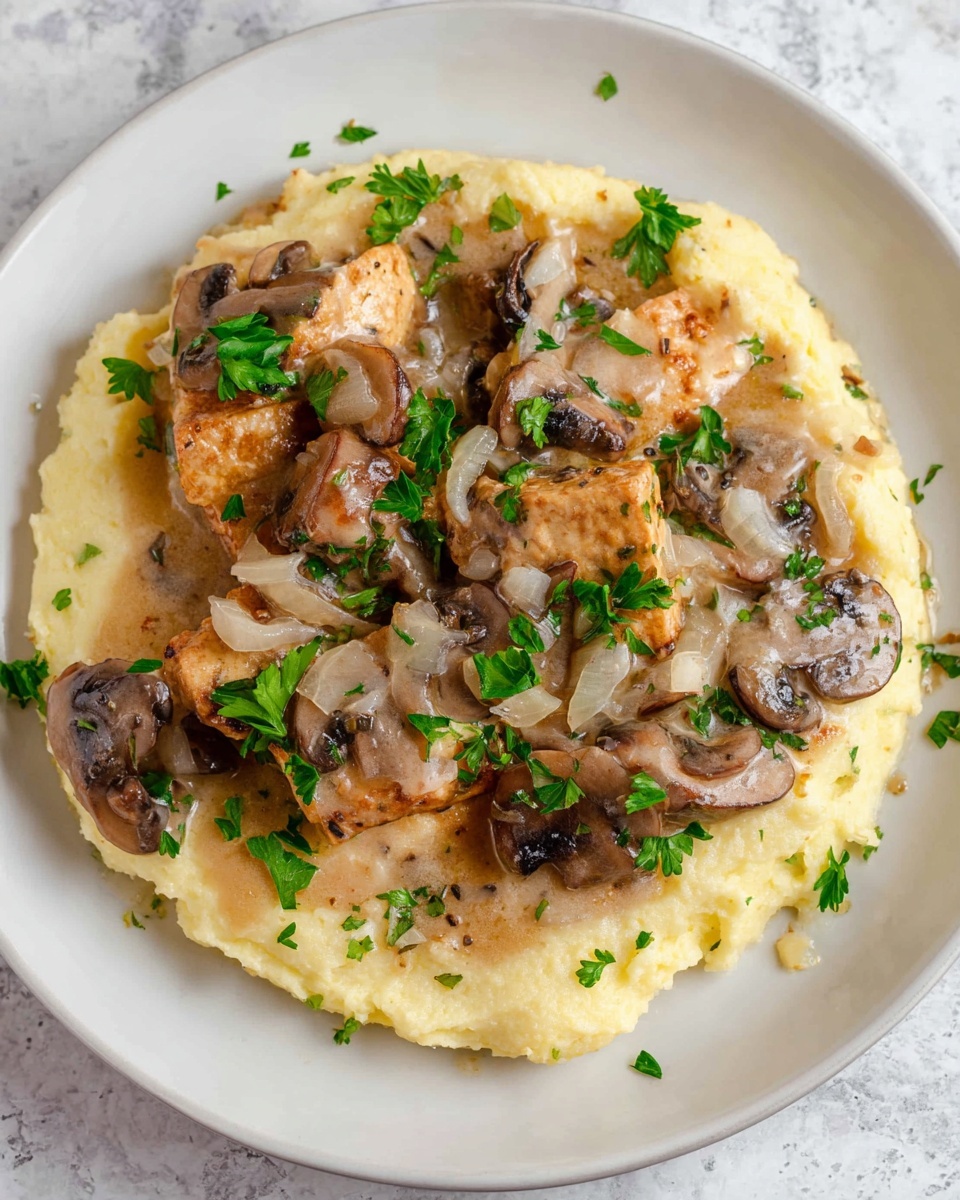 Creamy Sherry Tofu - Serving Suggestion