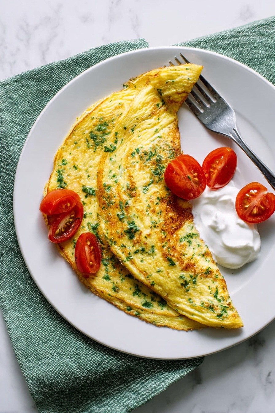 Herby Lebanese Omelet - Serving Suggestion