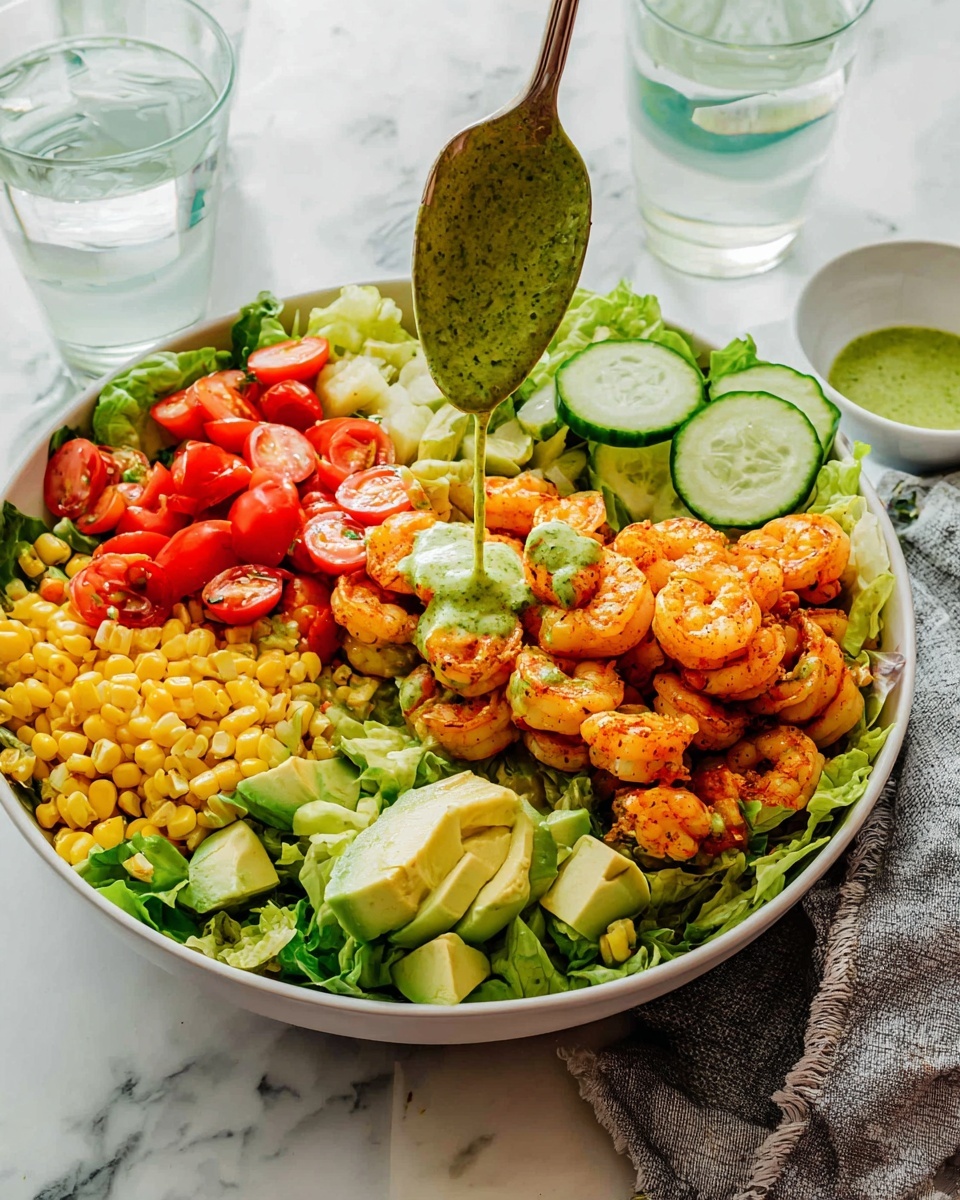 Blackened Shrimp Salad - Serving Suggestion