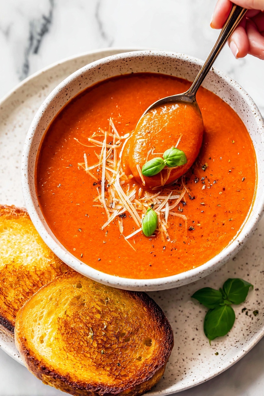 tomato soup with grilled cheese - Serving Suggestion