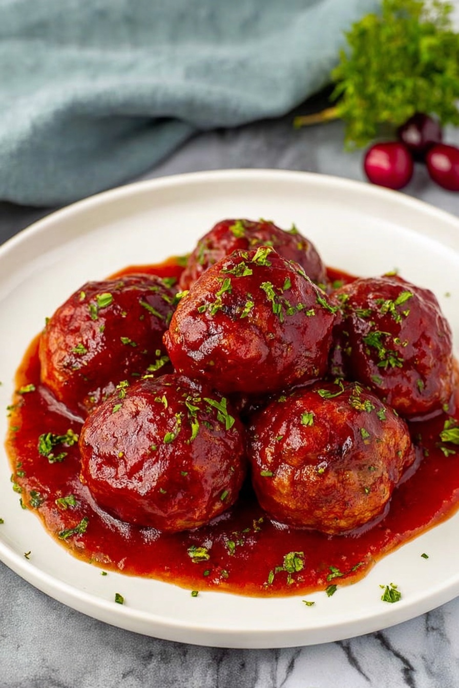 cranberry meatballs - Serving Suggestion