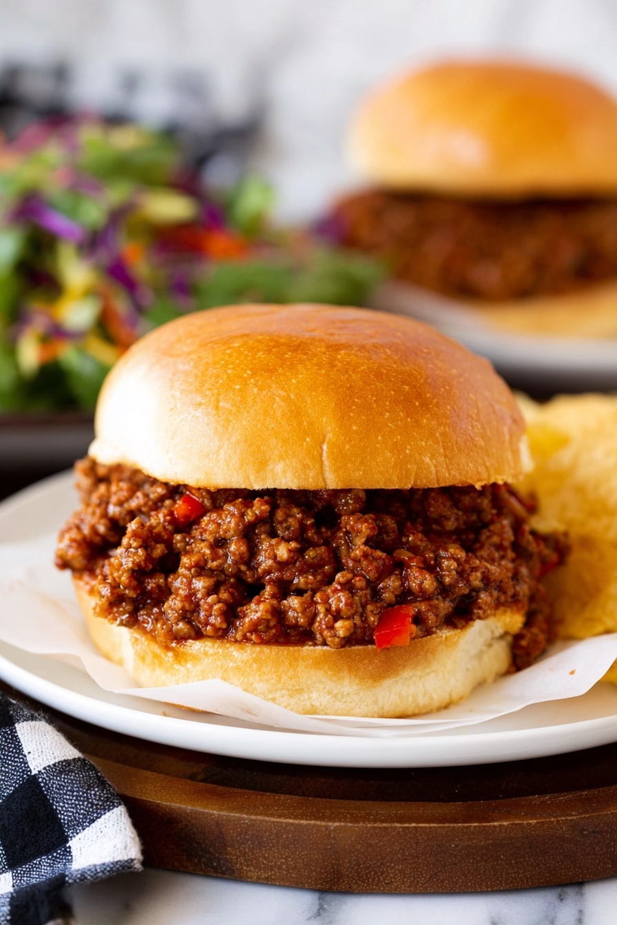 Savory Sloppy Joes - Serving Suggestion