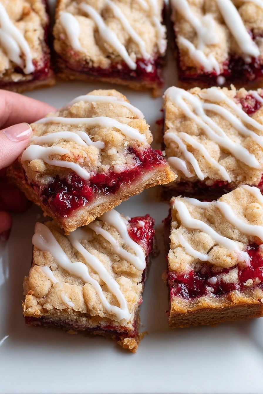 cranberry crumble bars - Serving Suggestion