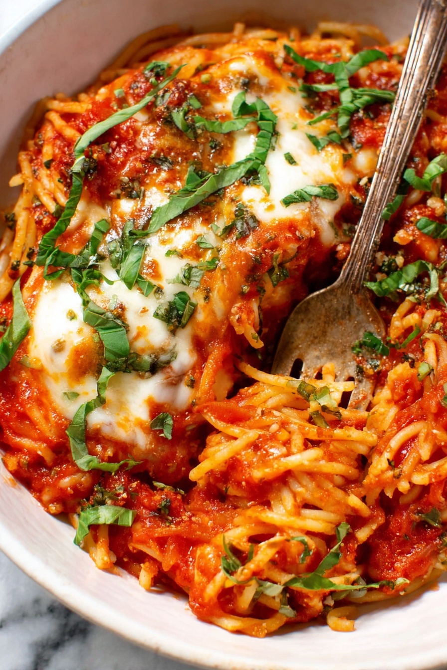 Baked Spaghetti - Serving Suggestion
