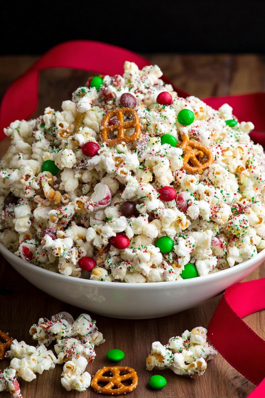 white chocolate popcorn - Serving Suggestion