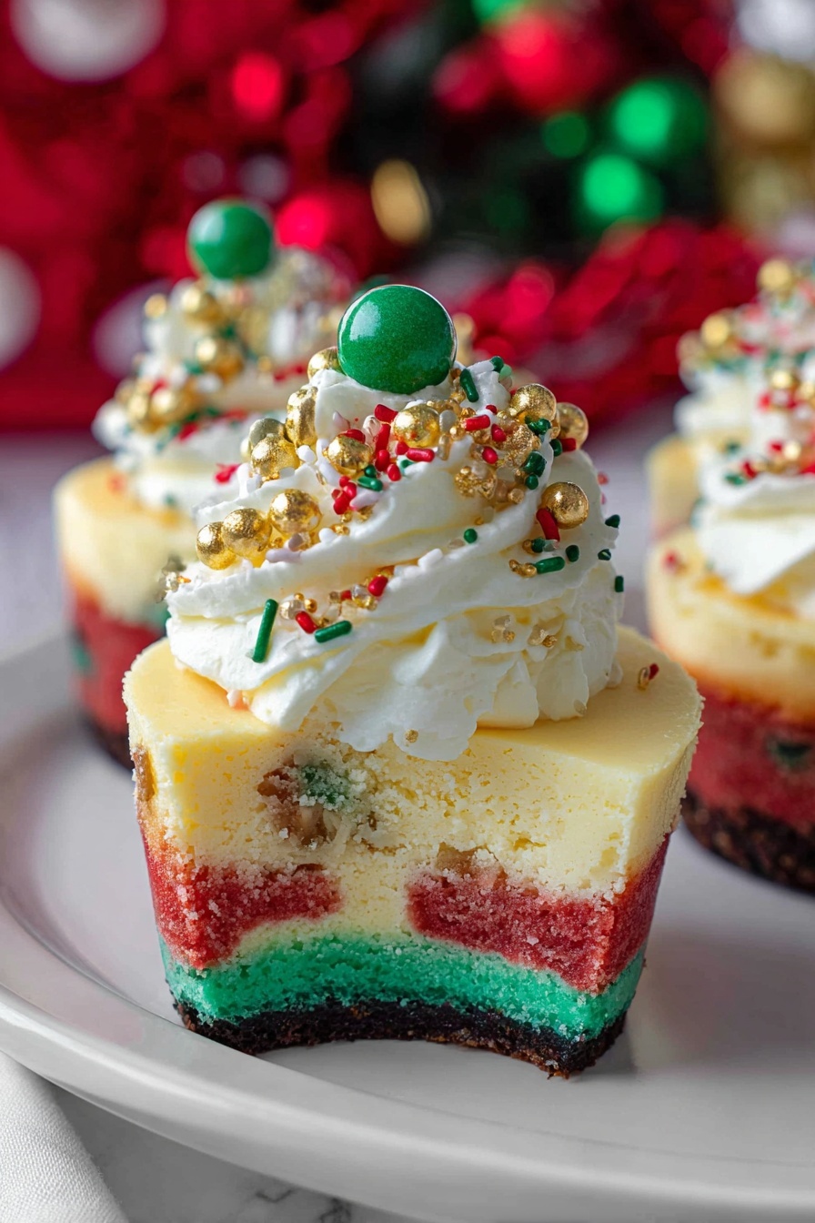Christmas Cheesecake Bites - Serving Suggestion