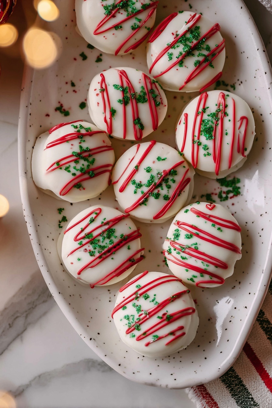 Christmas Tree Cake Truffles - Serving Suggestion