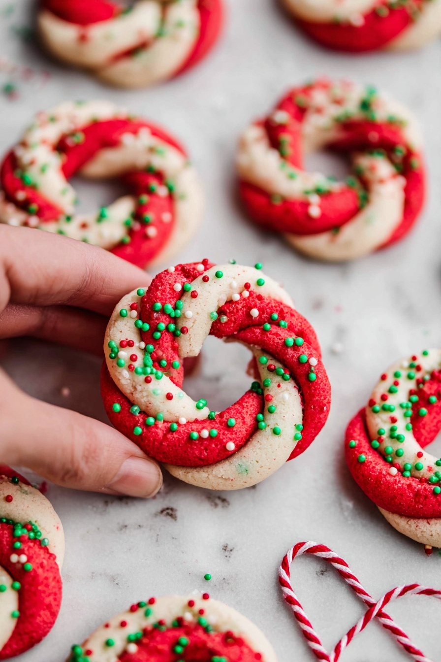 Colorful Wreath Cookies - Serving Suggestion