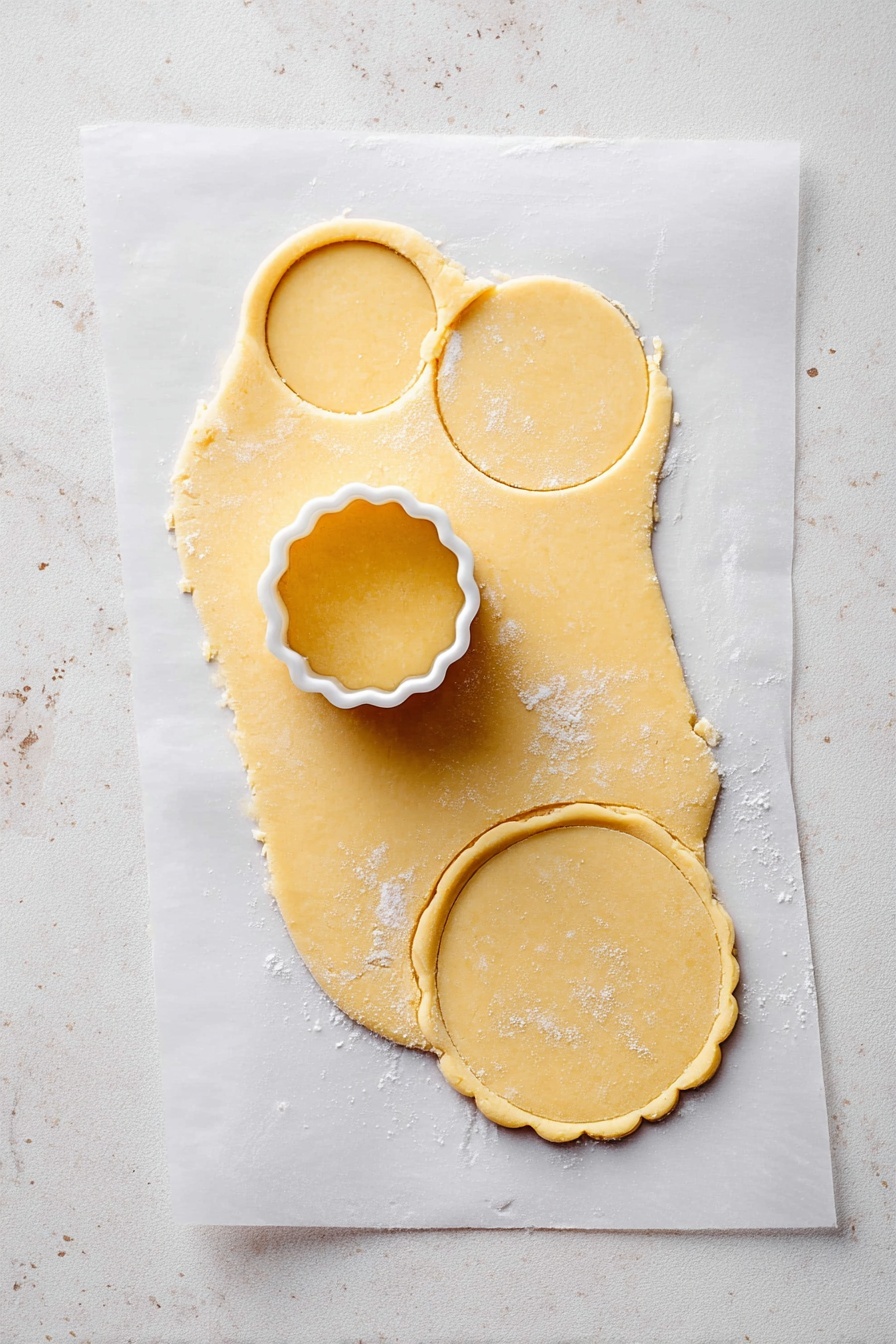 This image shows round cookies on a white marbled surface, each cookie has two layers. The bottom layer is a light golden-brown cookie base. The second layer is a smooth, thick, shiny caramel spread that slightly spills over the edge. On top of the caramel, there is a swirl of rich, dark chocolate frosting with a creamy texture. The chocolate frosting is decorated with small flakes of edible gold and coarse sea salt sprinkled unevenly. A woman's hand reaches into the frame, gently holding one cookie by its edge. Photo taken with an iphone --ar 2:3 --v 7