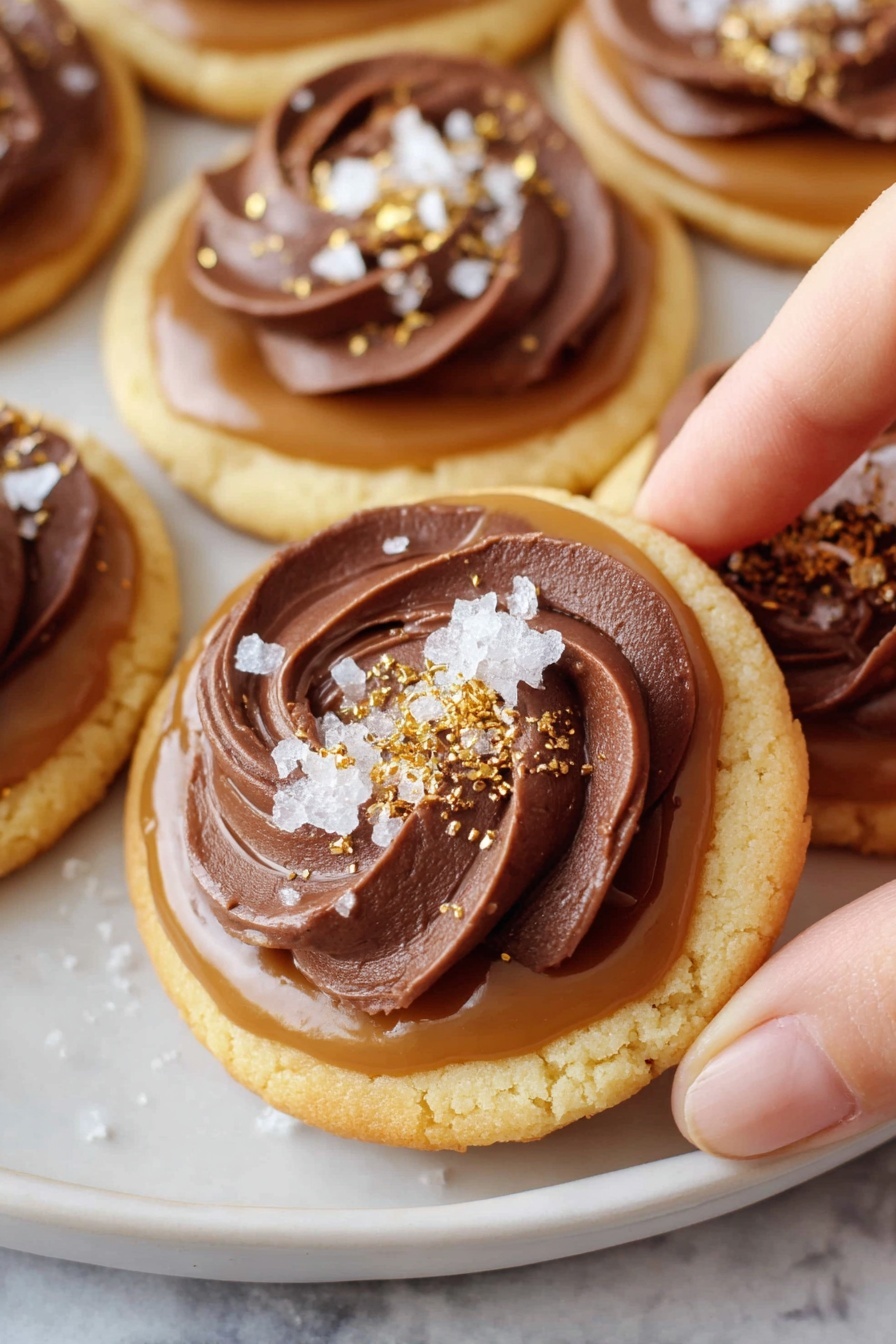 Caramel Chocolate Cookies - Serving Suggestion