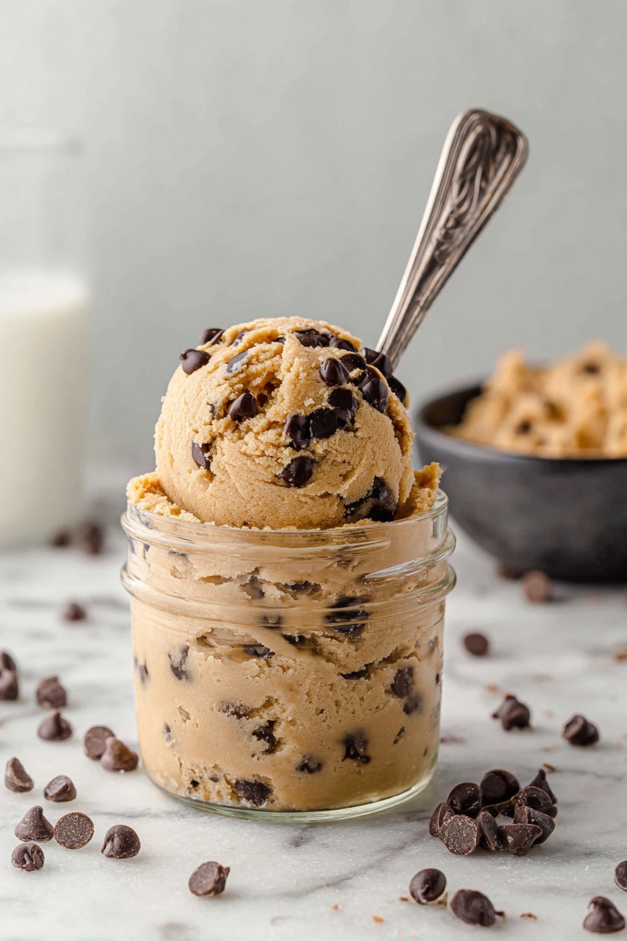 edible chocolate chip cookie dough - Serving Suggestion