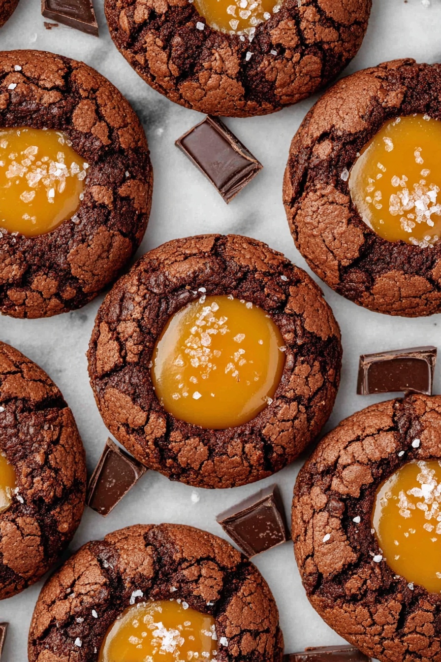 Salted Caramel Brownie Cookies - Serving Suggestion