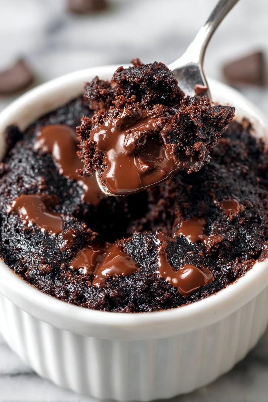 Fudgy Mug Brownie - Serving Suggestion