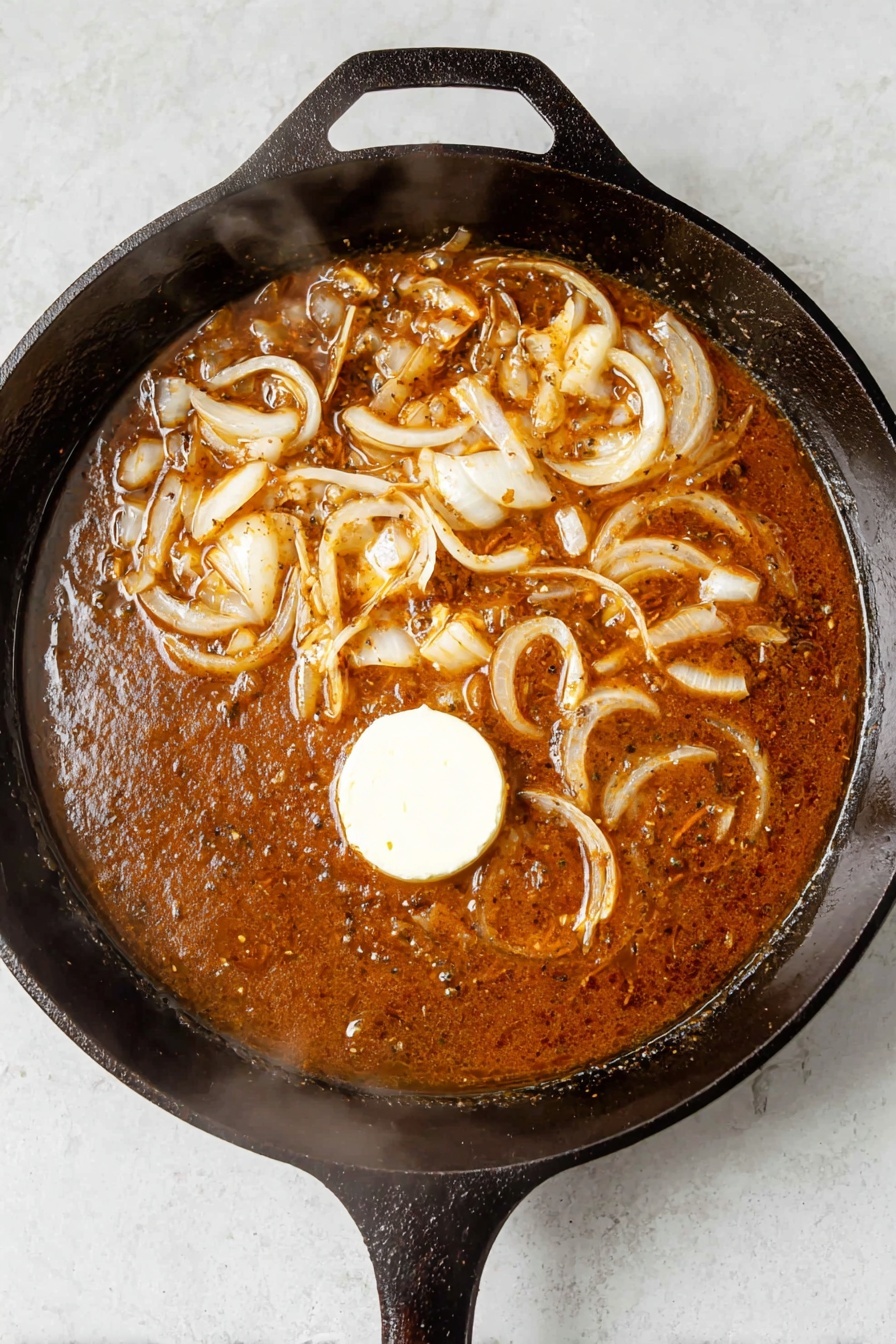 A white plate shows three food sections: on the left, a single piece of brown grilled chicken with sauce and green herbs sprinkled on top; on the top right, a pile of bright red roasted cherry tomatoes; and on the bottom right, a mound of smooth white mashed potatoes with a drizzle of yellow butter and small black pepper bits. The plate sits on a wooden board over a white marbled surface, with a fork nearby and some green parsley scattered around. In the top right corner, a black cast-iron pan holds two pieces of cooked chicken covered in the same brown sauce seen on the plate. A striped beige and green cloth is at the bottom right corner of the scene. Photo taken with an iphone --ar 2:3 --v 7