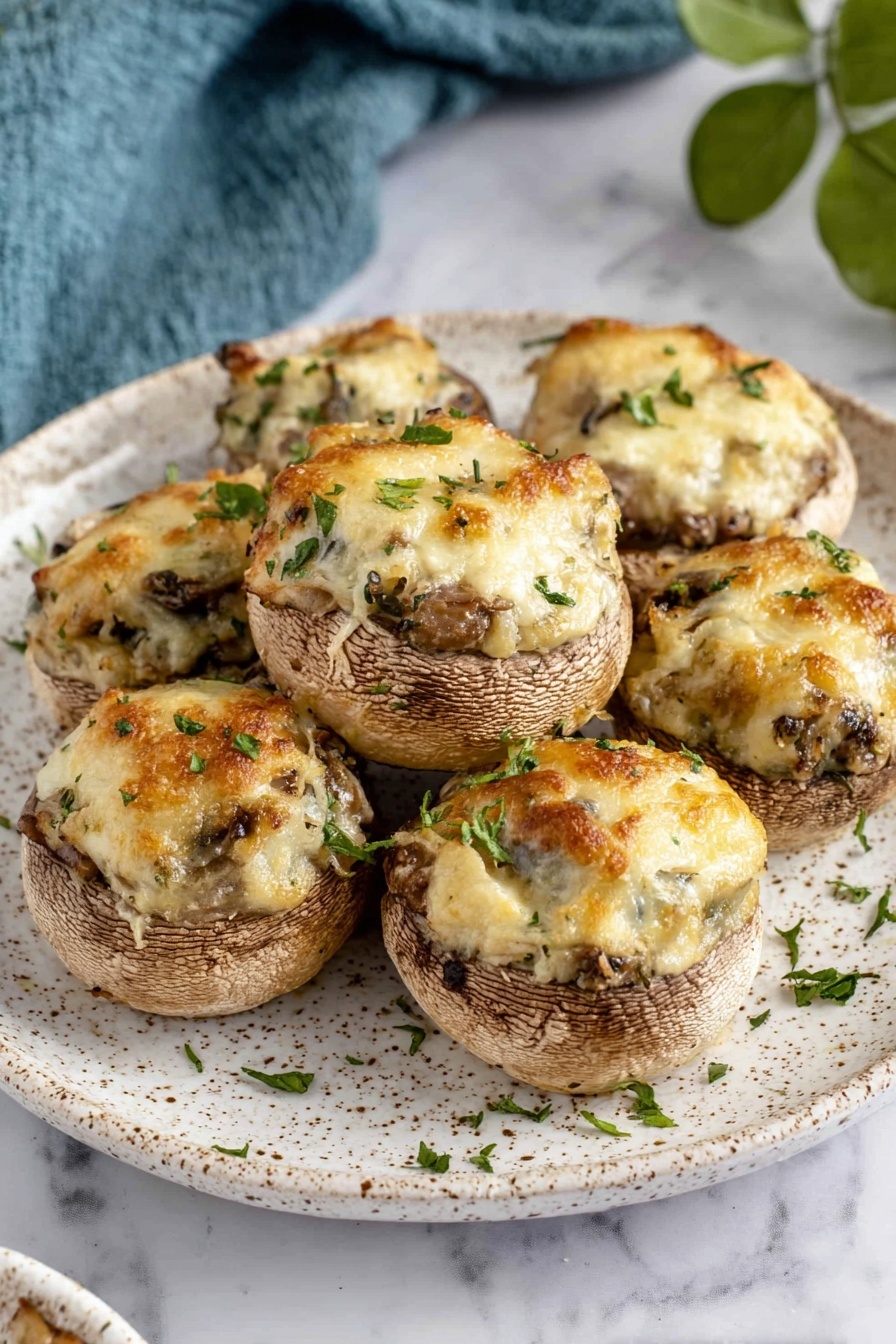 spinach stuffed mushrooms - Serving Suggestion