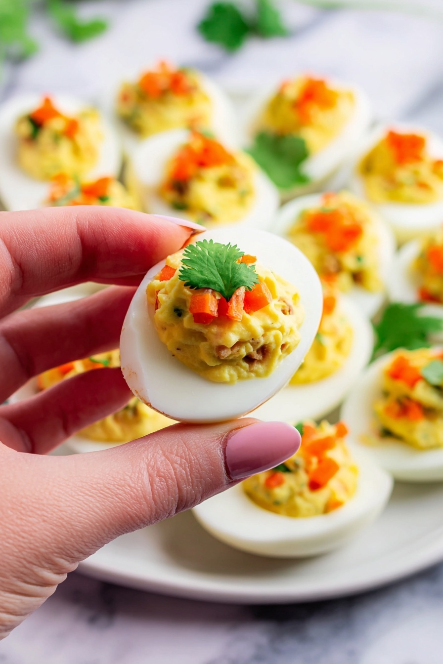 Two white bowls sit on a white marbled surface. The larger bowl on the left holds about a dozen smooth, white egg whites, halved and hollowed out, arranged in a loose pile. The smaller bowl on the right contains roughly a dozen yellow egg yolks, roughly mashed into small pieces and crumbly chunks. Both bowls have a simple design with thin brown rims and small brown specks on the inside. photo taken with an iphone --ar 2:3 --v 7