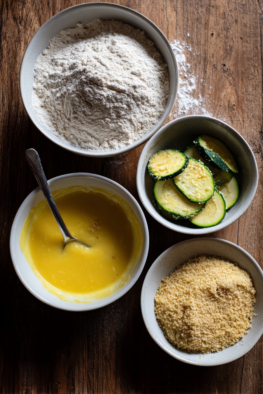 A white plate holds several golden brown, round fried slices arranged around a small white cup filled with creamy white sauce sprinkled with black pepper. A woman's hand is dipping one crispy fried slice into the sauce. Behind the sauce cup are three bright yellow lemon slices. The background has a white marbled texture. photo taken with an iphone --ar 2:3 --v 7