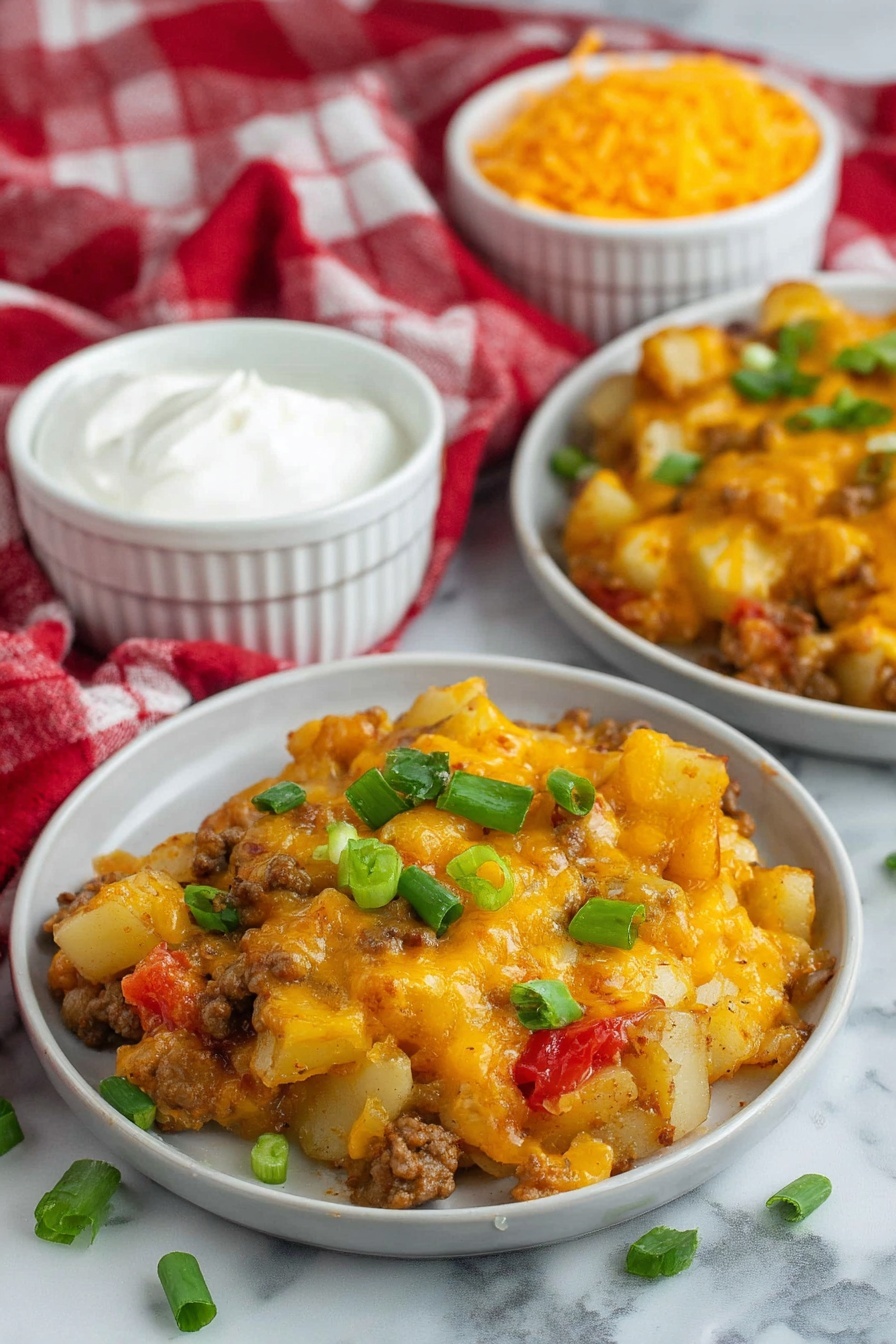 In a large black bowl, there are three main groups of ingredients arranged side by side. On the left, small white diced pieces mixed with tiny green and red bits create a colorful texture. In the middle, thick pale yellow slices of cheese are topped with lighter yellow shredded cheese strands. On the right, a mound of light brown ground meat is sprinkled with a layer of reddish-brown seasoning powder. The bowl sits on a white marbled surface. photo taken with an iphone --ar 2:3 --v 7