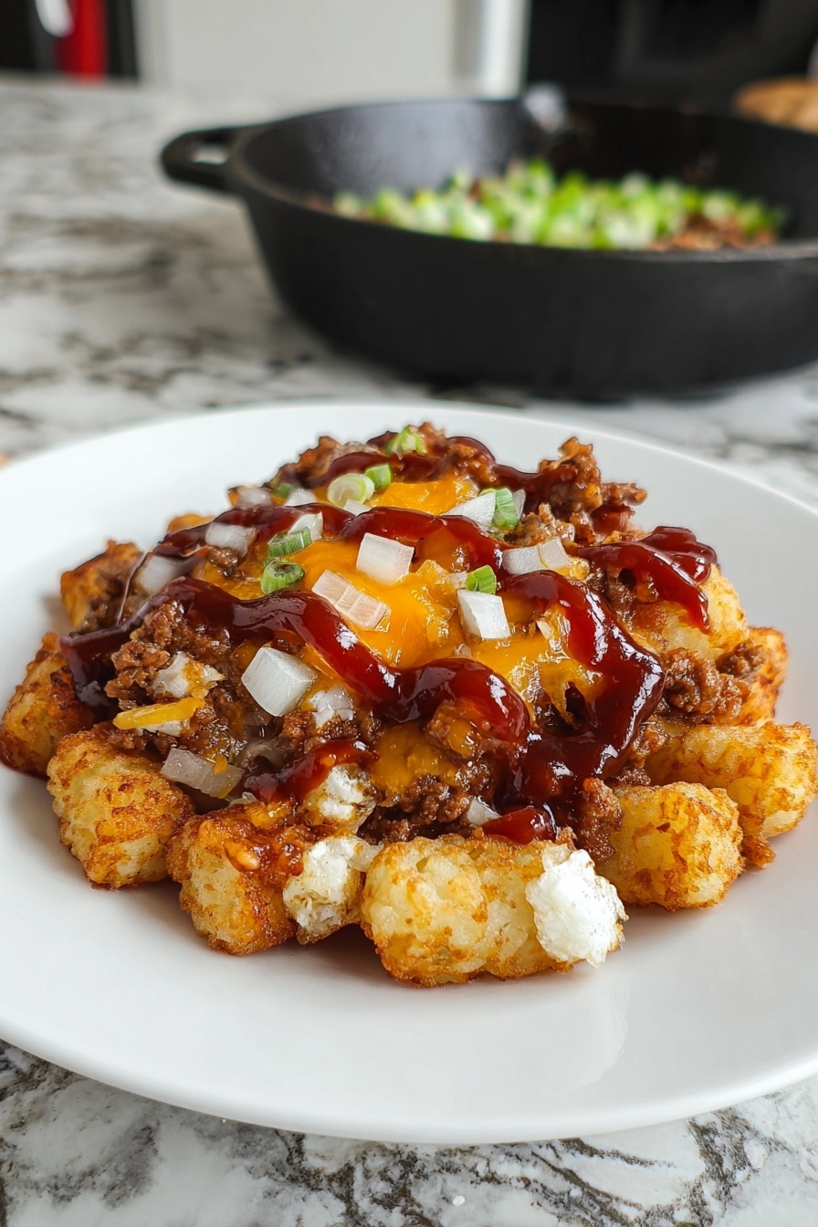 A black frying pan contains a layer of small diced onions and yellow bell peppers spread evenly along the outer edge, forming a ring. In the center, there is a thick mound of raw ground meat showing a pinkish color and soft texture. The frying pan is placed on a stove with a dark surface, and a wooden spatula is visible on the right side, resting on the pan's edge. photo taken with an iphone --ar 2:3 --v 7
