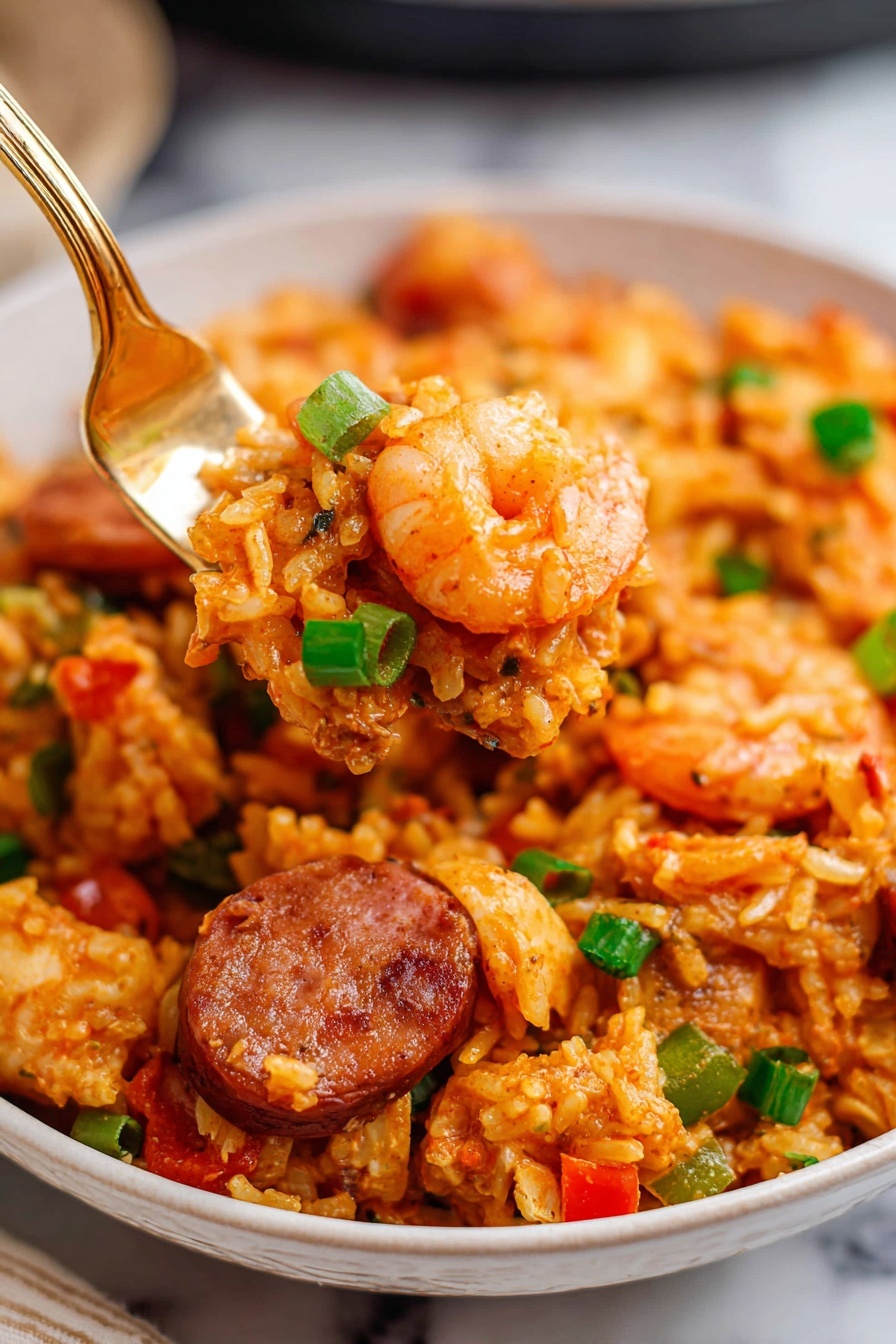 A white cooking pan filled with four distinct sections of ingredients on a white marbled surface. The bottom layer has browned pieces of meat, including sliced sausages in a reddish-brown color. On top of this base, diced white onions cover one side, with small bright red diced bell peppers next to them. The opposite side has chopped green bell peppers, vivid and fresh-looking. Around the pan, on the white marbled surface, there are fresh whole green and red bell peppers, a bowl of white rice, and three green onions with white bulbs. Photo taken with an iphone --ar 2:3 --v 7